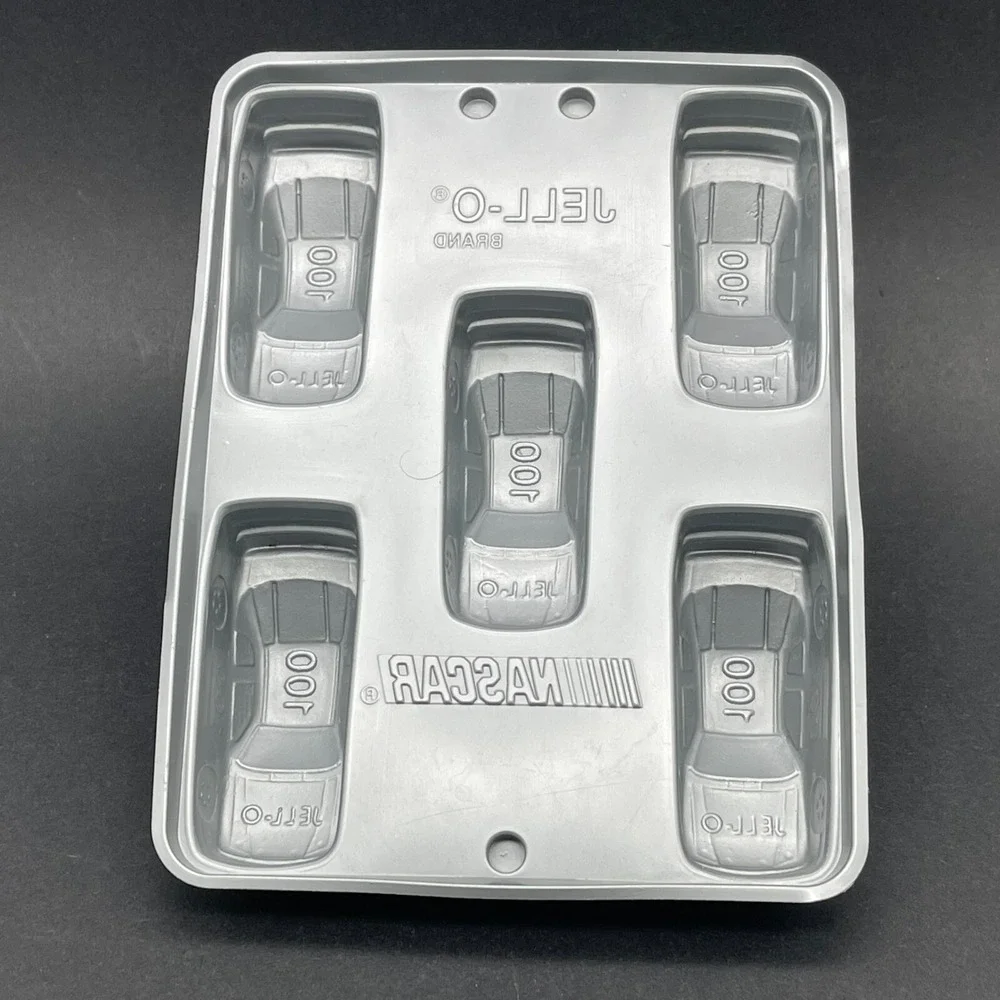 Jell-O NASCAR Jigglers Shots Molds Makes 5 Cars Gray Plastic 1/64 Scale (3